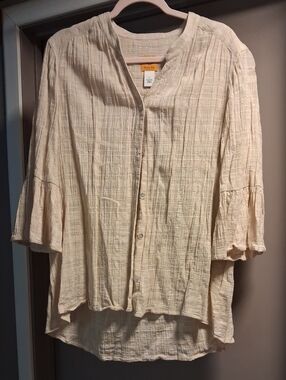 Ruby Rd. Button Down Blouse